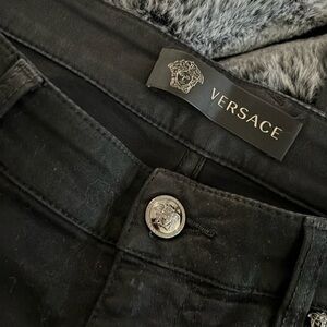 Versace Wax Coated Jeans/Mens